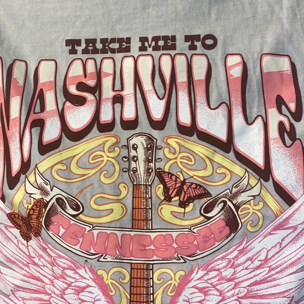 Simply Southern women’s size Small Gray Short Sleeve Tee with Pink Tennessee Log - Picture 7 of 7